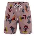 Dusty Rose Floral Print Men's Casual Shorts