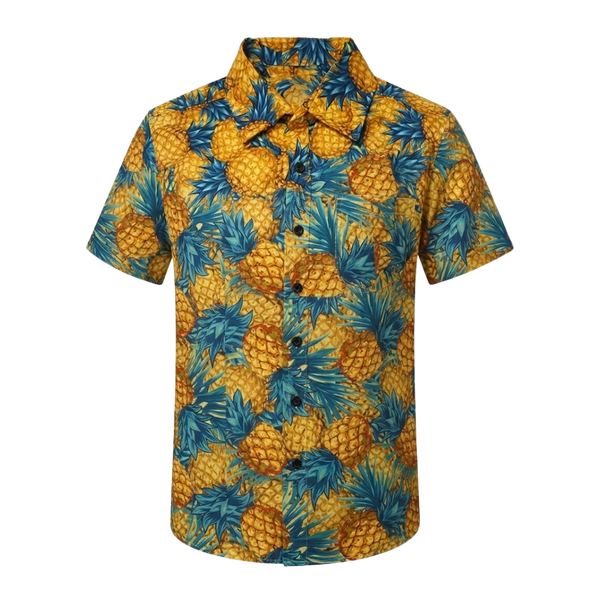 Pineapple Print Short Sleeve Shirt