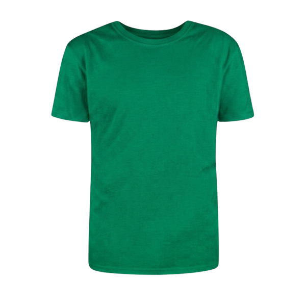 Kids T- Shirt Short Sleeve Plain Green